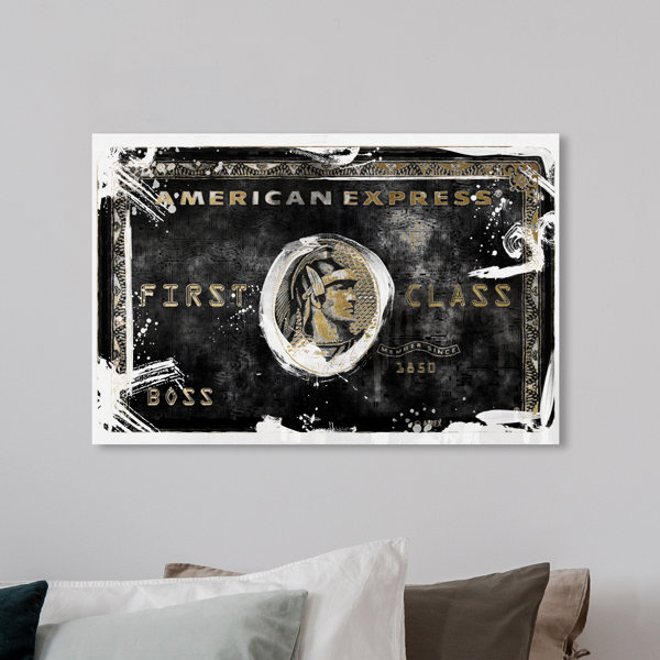 Hatcher & Ethan Black Card Living Framed On Canvas Print | Wayfair Black Card Living Framed On Canvas Print
