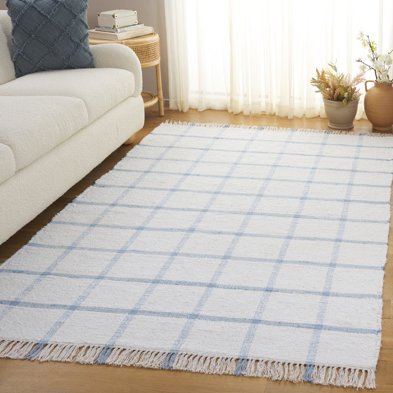 Tapis Montauk 322 ivoire / bleu, Rectangle de 5 pi x 8 pi