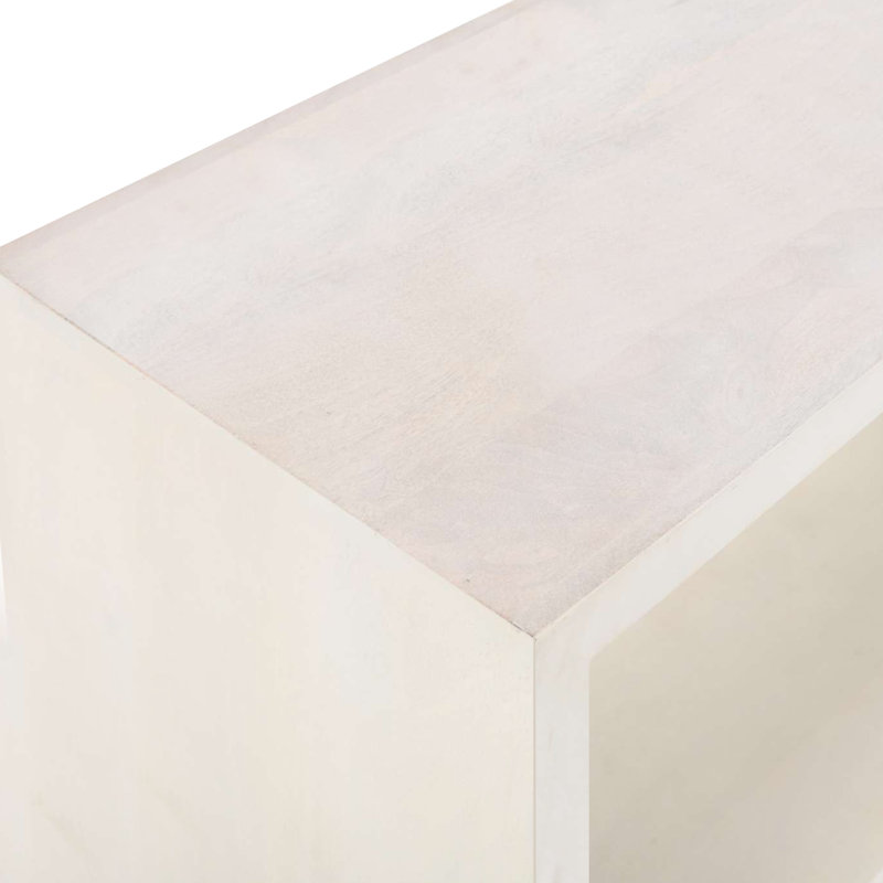 52'' Solid Wood Console Table, Washed White