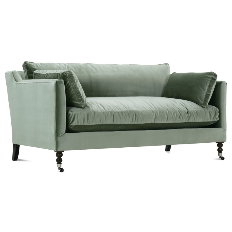 Madeline Sofa, Chocolate (274594), Sage Velvet (15026-23)