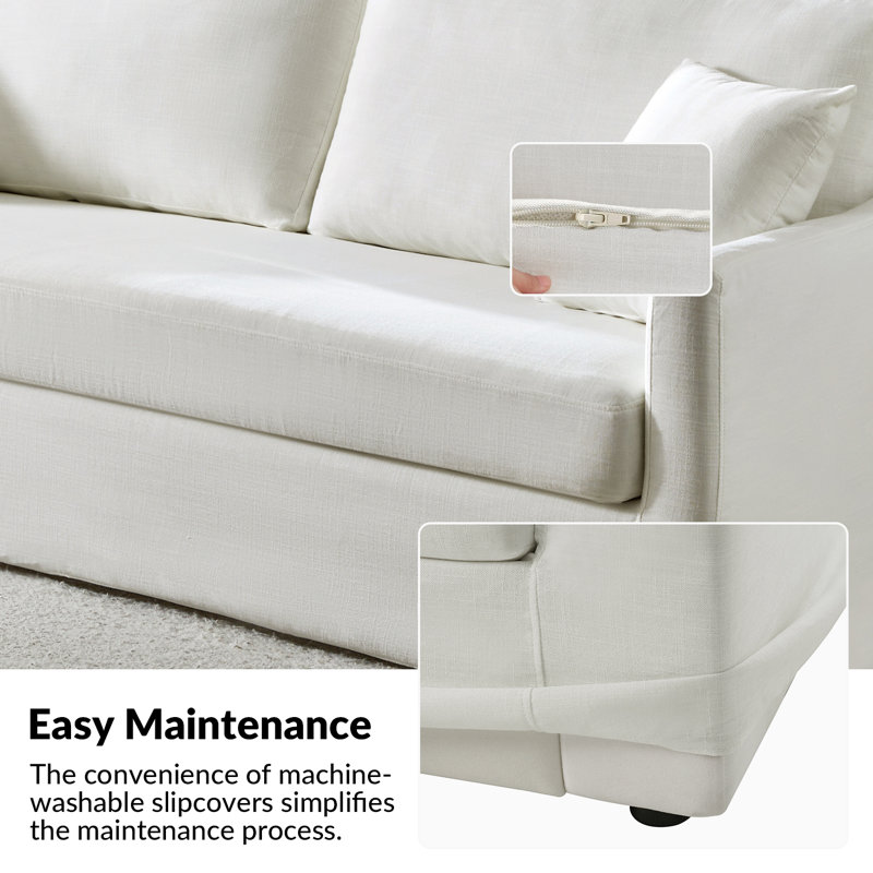 Wimberly Modern 2-Piece Slipcovered Living Room Set