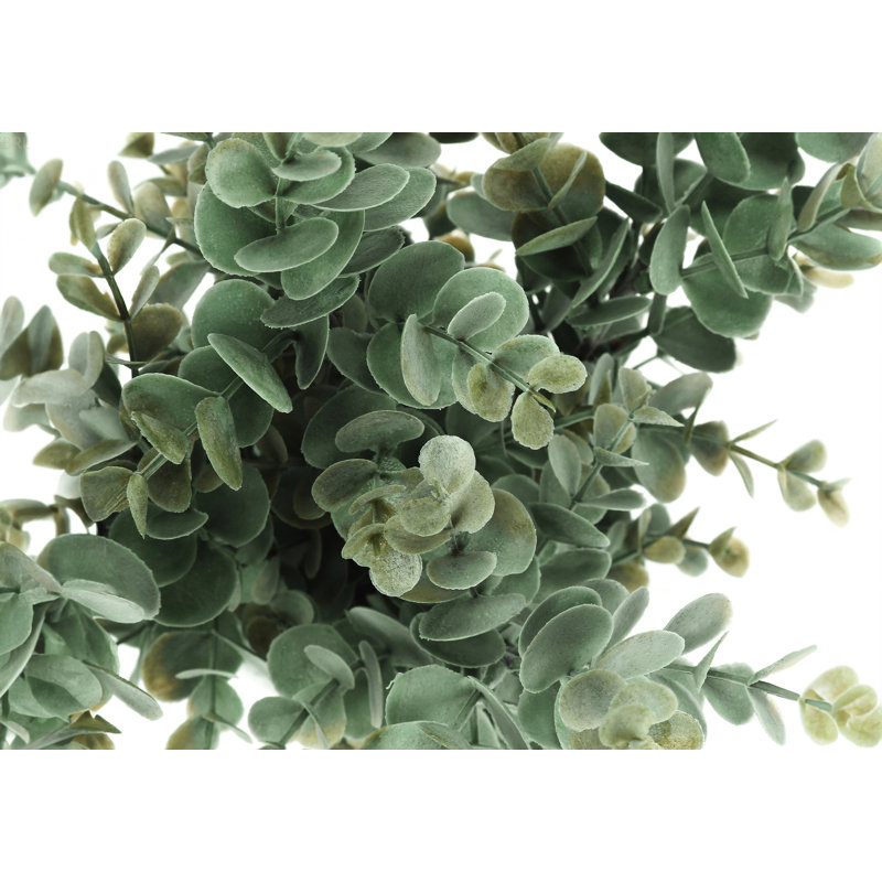Mcclain 12.5'' Faux Eucalyptus Plant in Cement Pot, White