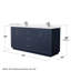 Icon 72" Double Bathroom Vanity Set-266102343-266102329-266102330