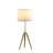 Kera Table Lamp, White Drum Shade, Brass Gold Tripod Base 39 Inch