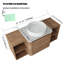 48'' Wall-Mounted Floating Bathroom Vanity with Quartz Top and Soft-Close Doors & Storage Shelves-185300480