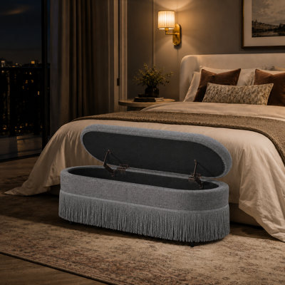 Repose-pieds ovale rembourré Vintage Glam