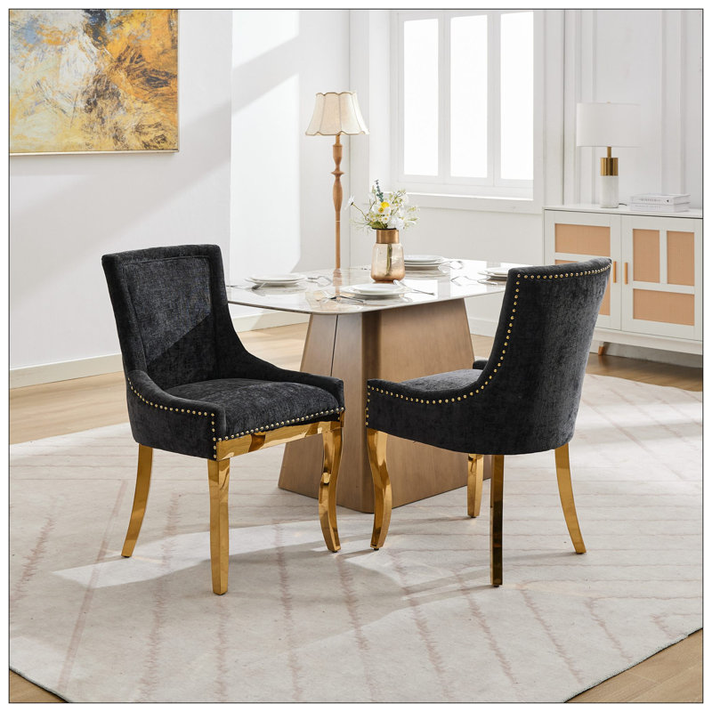 Chaises de salle à manger pour la cuisine, Noir