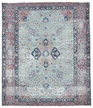 Antique Muted Cream Traditional 7'11x9'2 Oriental Area Rug