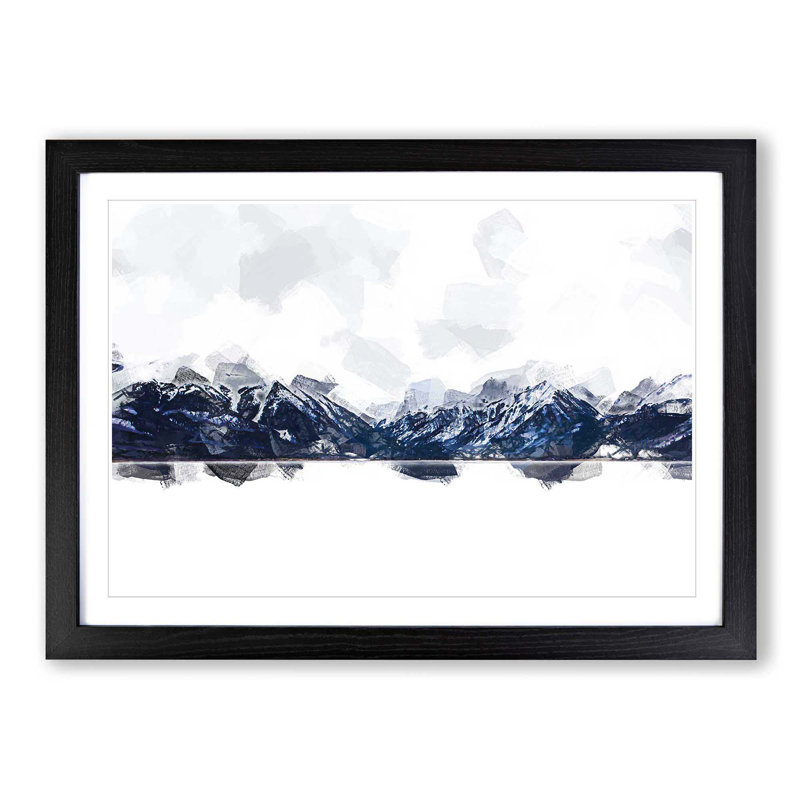The Rocky Mountains in Colorado in Abstract - Picture Frame Graphic Art Print, 40cm H x 60cm W x 2cm D, Black