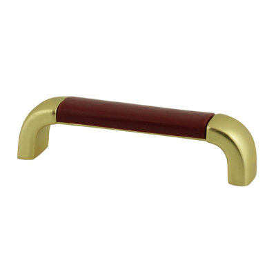 3-3/4" Pull Brass & Cranberry