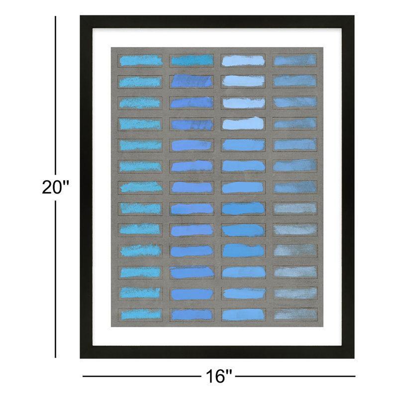 The Blues 1 Painting by Jacques Pilon, Black, 20" H x 16" W x 1.25" D