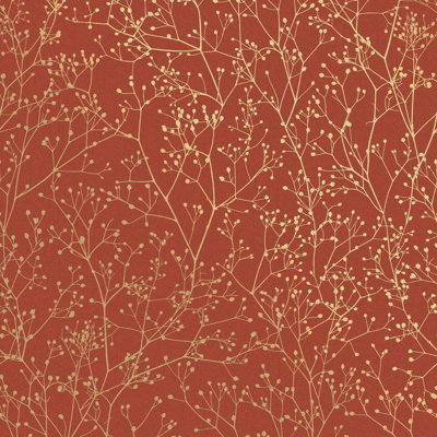 Clarissa Hulse Gypsophila Metallic Floral Wallpaper