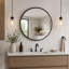 Miroir mural moderne avec cadre en aluminium noir-1418988963