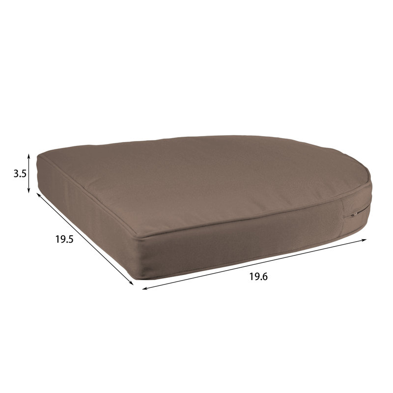 Chaise de patio avec coussins Arliss, Miel, Brun