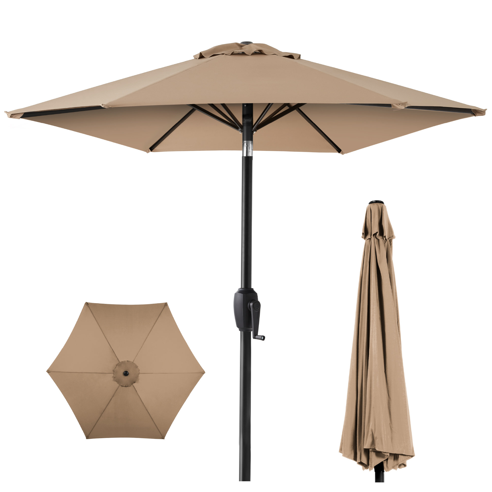 Arlmont & Co. Keven Heavy-Duty Outdoor Market Patio Umbrella