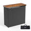 39''W Wood Grain Folding Bar Table With Storage Bag-123161199