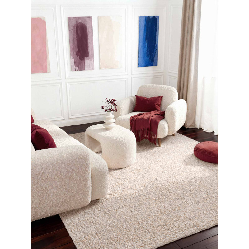 Despoina Hand Woven Area Rug, Beige, Rectangle 200 x 290 cm