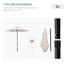 Parasol d'extérieur 6,6 pi avec parasol 6,6 pi-1495196401