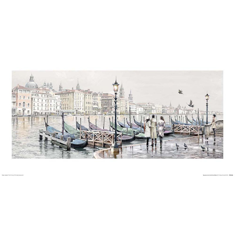 Quayside, Venice by Richard Macneil - Print, Paper, 30cm H x 60cm W x 0.1cm D