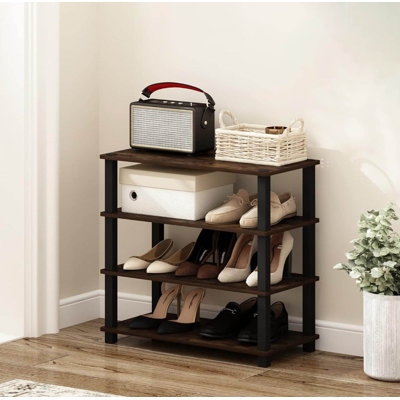 4-Tier Shoe Rack, Shoe Storage Shelf,Narrow Shoe Organizer