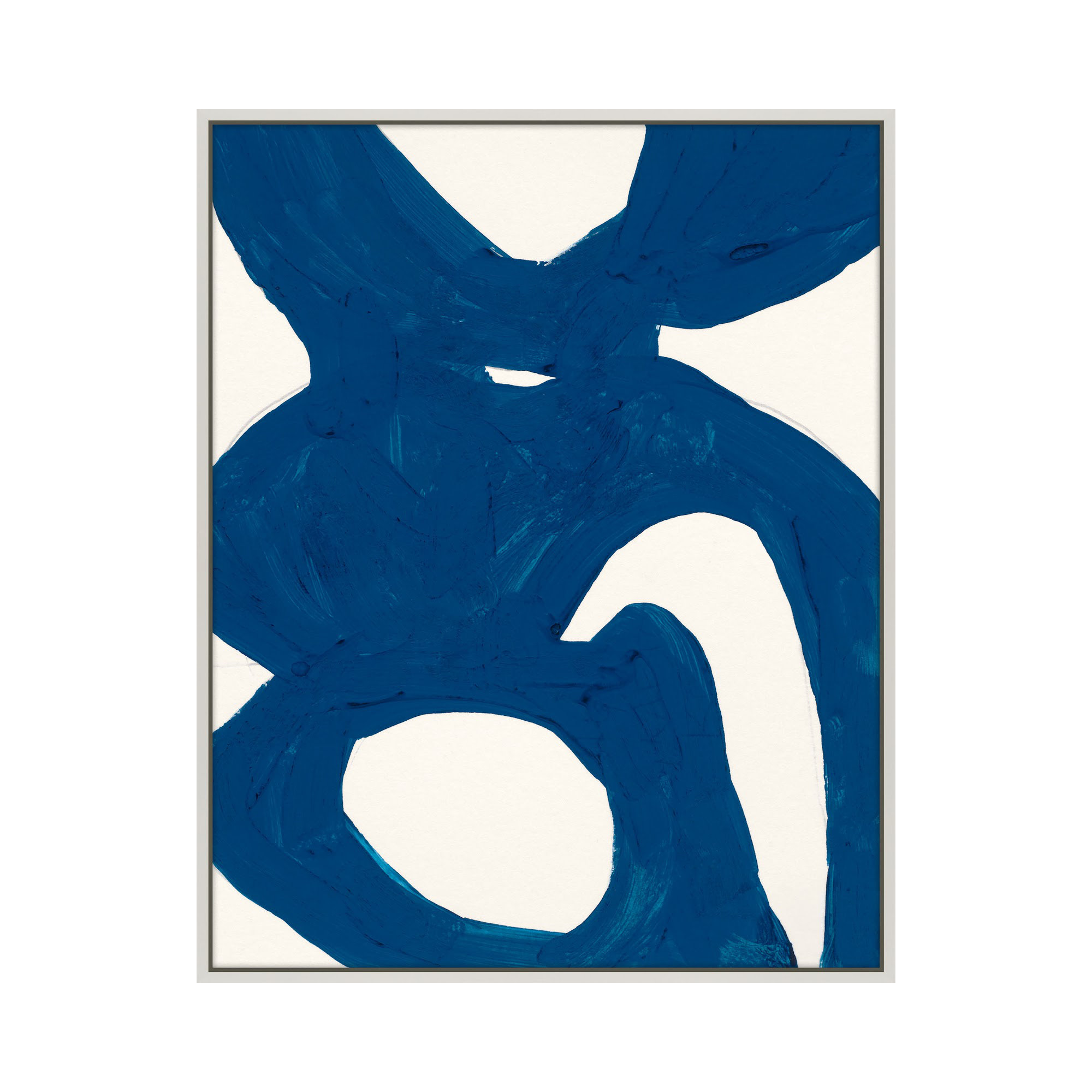 Blue Harmony 1 by Andrea Stokes, White Framed, 30" H x 24" W x 1.375" D