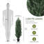 120cm artificiel pin vert cyprès artificiel en plastique pour décoration intérieure et extérieure 2 pièces / ensemble