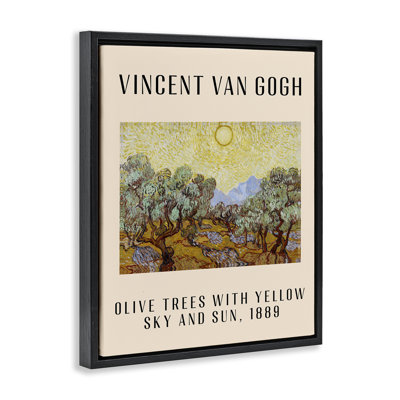 "Classic Olive Trees" par Van Gogh, toile flottante encadrée par Daphne Polselli