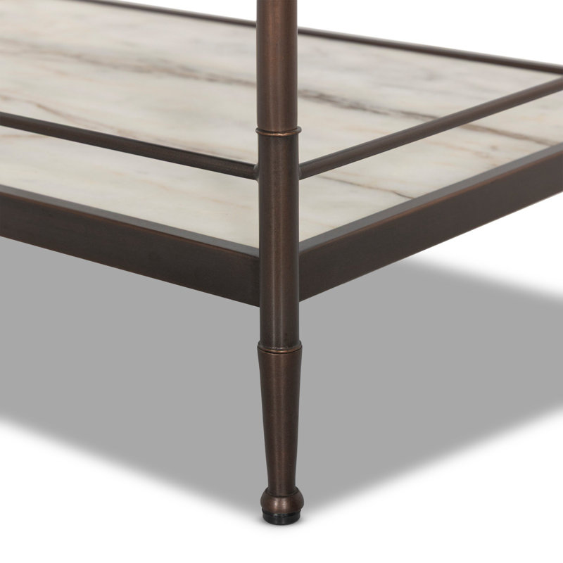 Eisen Nightstand-Striated Marble
