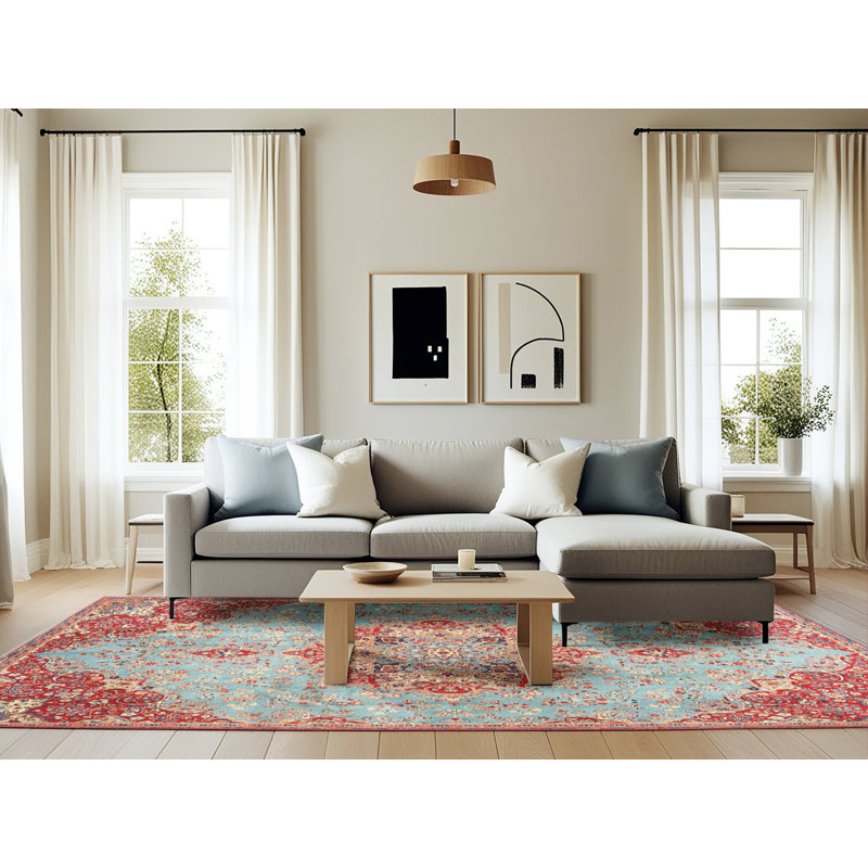 Abiba Oriental Indoor Rug, Rectangle 6' x 9'