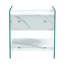 Table d'appoint en verre avec tiroirs