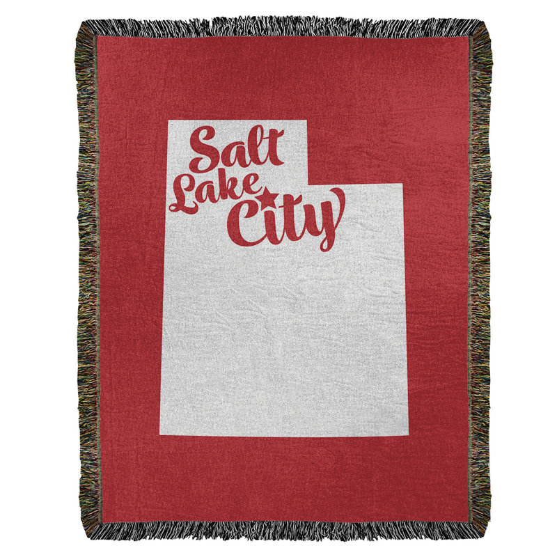 Jeté en coton tissé sel lake city, l 37 po x L 52 po, Rouge