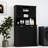 Bathroom Cabinet In Black. E1 Build, 150Lbs Capacity. Maximize Space With 2 Adjustable Shelves. Organize Laundry Removable Bags. Distinct Square Handle. Painting For A Flawless Finish. Hassle--764839352