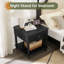 Table de bout en bois massif de 24 po avec tiroir et tablette, table d'appoint avec rangement pour le salon et la chambre à coucher-528035888