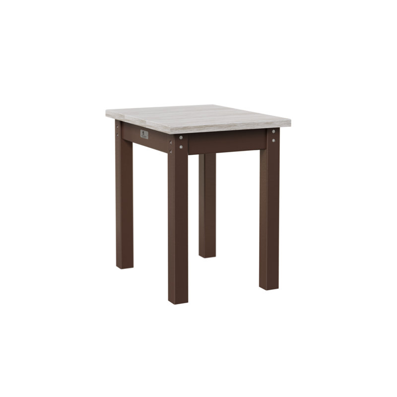 Berlin Gardens Economy End Table, Chocolate Brown, Seashell
