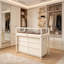 Armoire de rangement pour bijoux en bois manufacturé noir avec compartiments de rangement de style tiroir-752250863