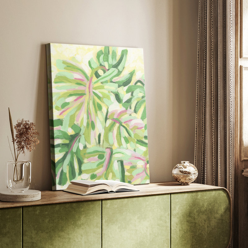 Expressive Palms II -Custom Wrapped Gallery Cavas