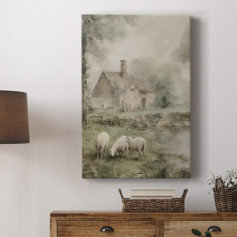 Paysage rétro Lxxxv - galerie enveloppée de cavas, H 18 po x l 12 po