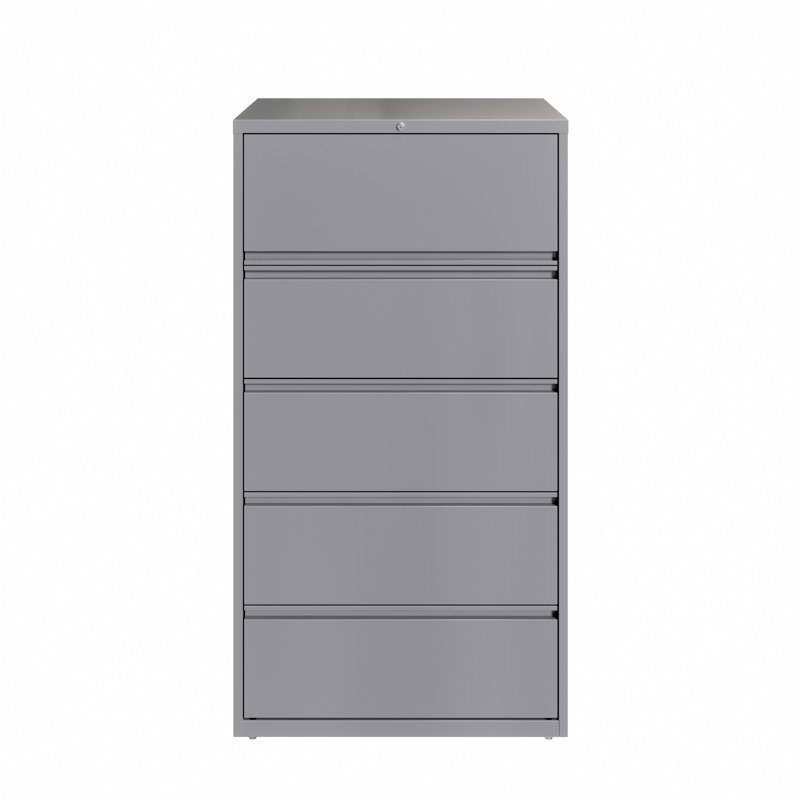 Harietta 36'' Wide 5 -Drawer Steel File Cabinet, Arctic Silver
