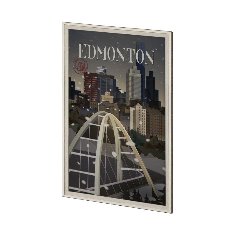Edmonton Edmonton par Simone, reproduction d'art encadrée sous verre, H 61,5 po x l 41,5 po x P 1,5 po, Sans mat