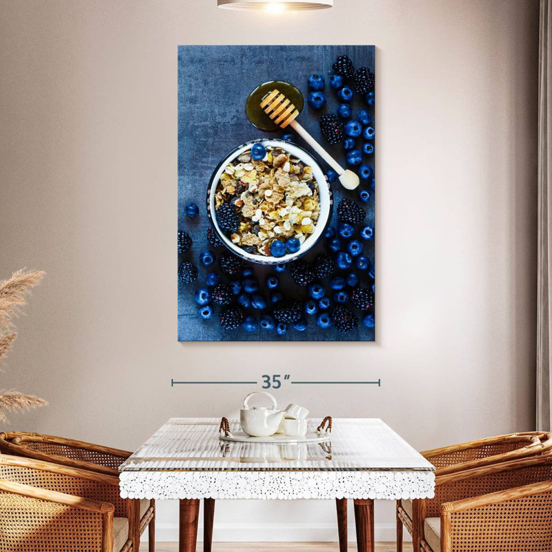 Yarlin Nutritious Dark Berries, 51" H x 34" W