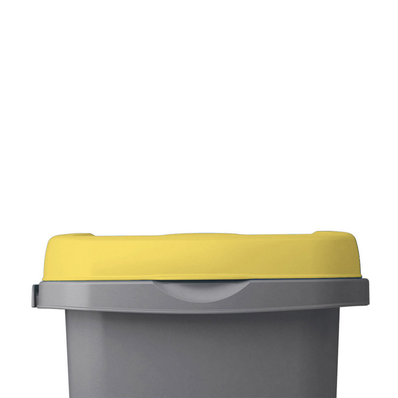 Baragrey Polypropylene Kitchen Trash Can - 25L, Yellow