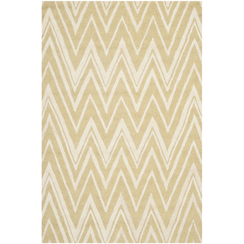 Stephen Chevron Wool Hand Woven Area Rug, Rectangle 152 x 244 cm