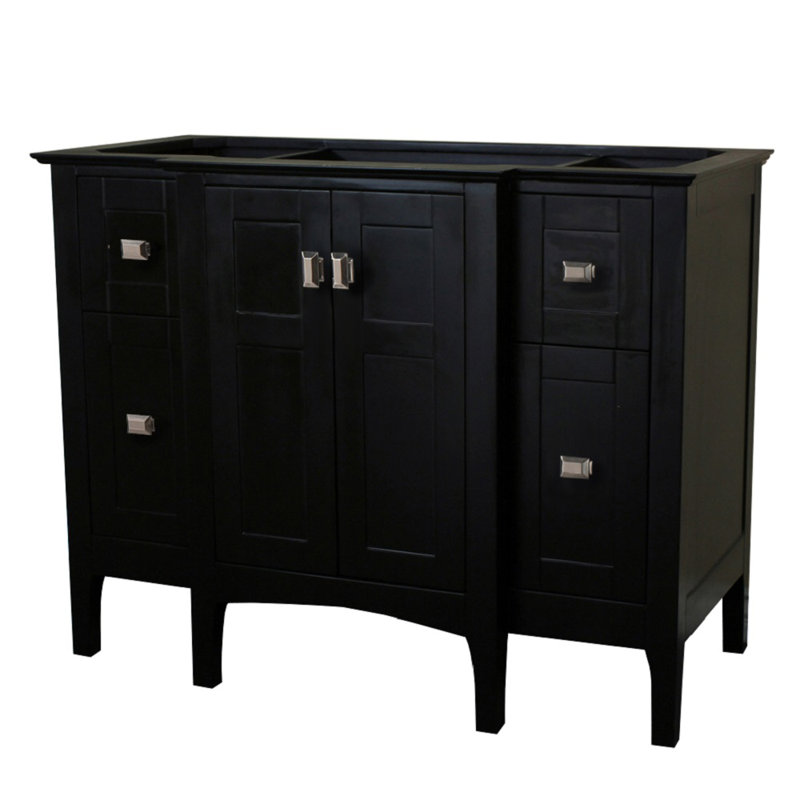 Base de meuble-lavabo simple 48 po Milani seulement, Gris foncé