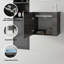Meuble-lavabo flottant peu encombrant avec lavabo en céramique et portes à fermeture en douceur-133668224