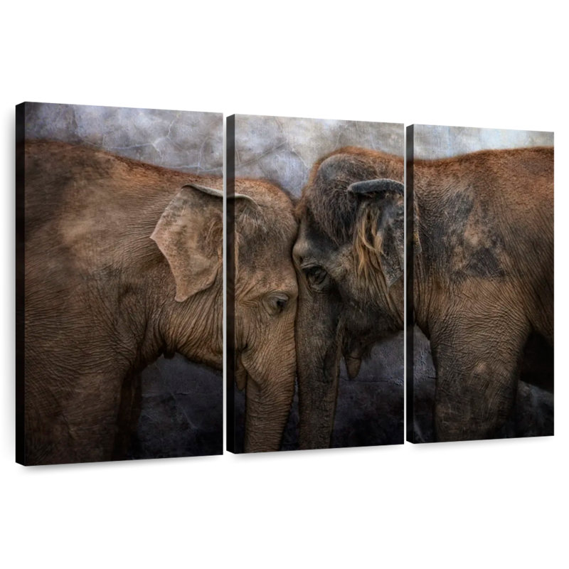 «Brampt Elephant Young Love», H 28 po x l 45 po