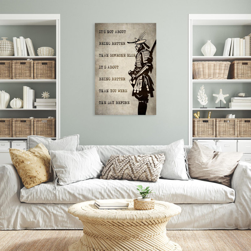 Samurai Its Not About Being Better - 1 pièce Recta Samurai Its Not About Being Better - 1 pièce, reproduction d'art graphique sur toile tendue
