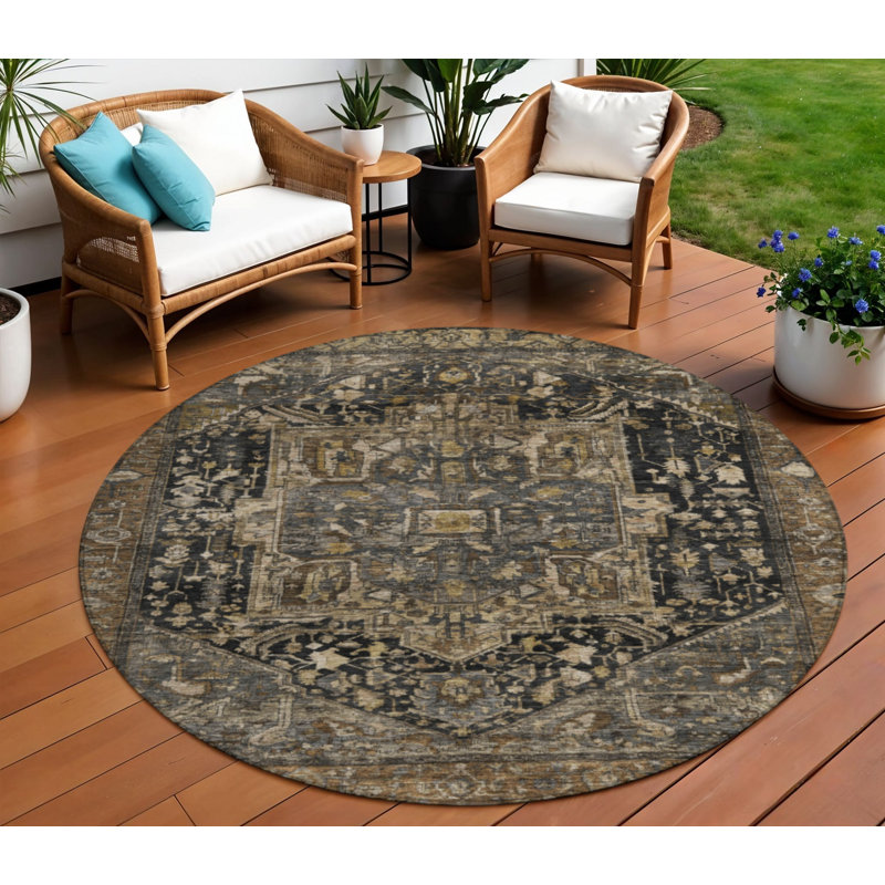 Tapis d'intérieur rond 8 po