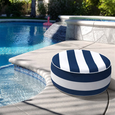 Repose-pieds gonflable d'extérieur avec tissu résistant à la décoloration et poignée de transport, parfait pour le patio, le jardin et l'intérieur