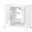 Meuble-lavabo moderne de 36 po avec lavabo, armoire en bois massif et peint en blanc, deux portes, tiroirs, assemblage de céramique requis-1363494726