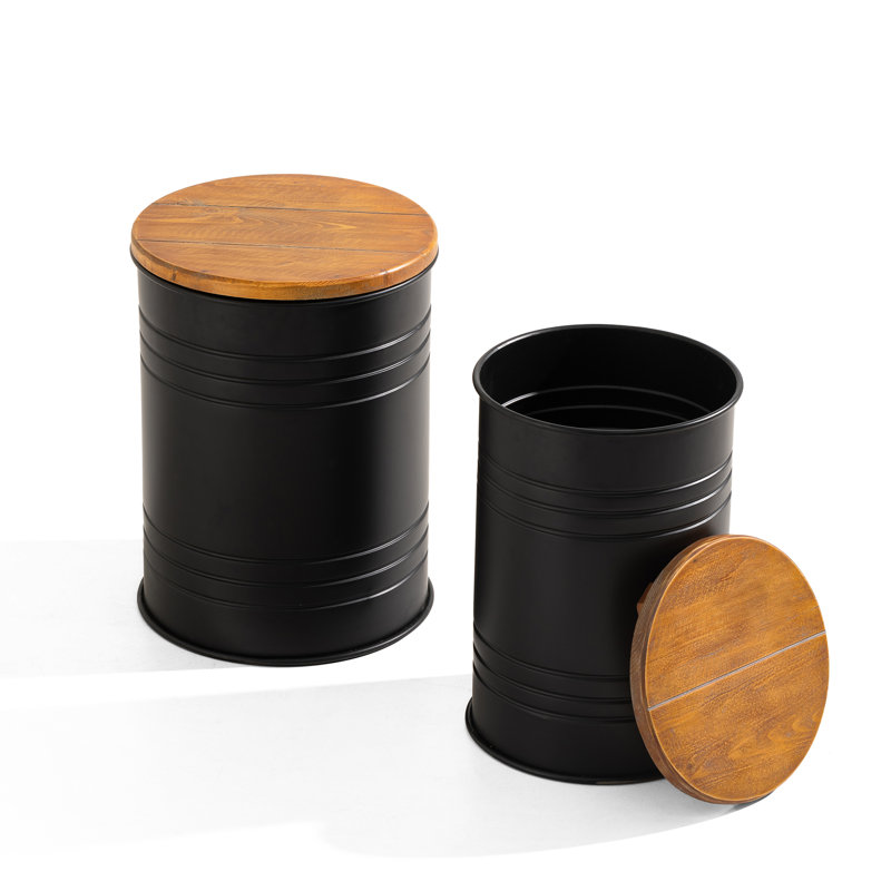Tabouret d'appoint Pieper, Noir